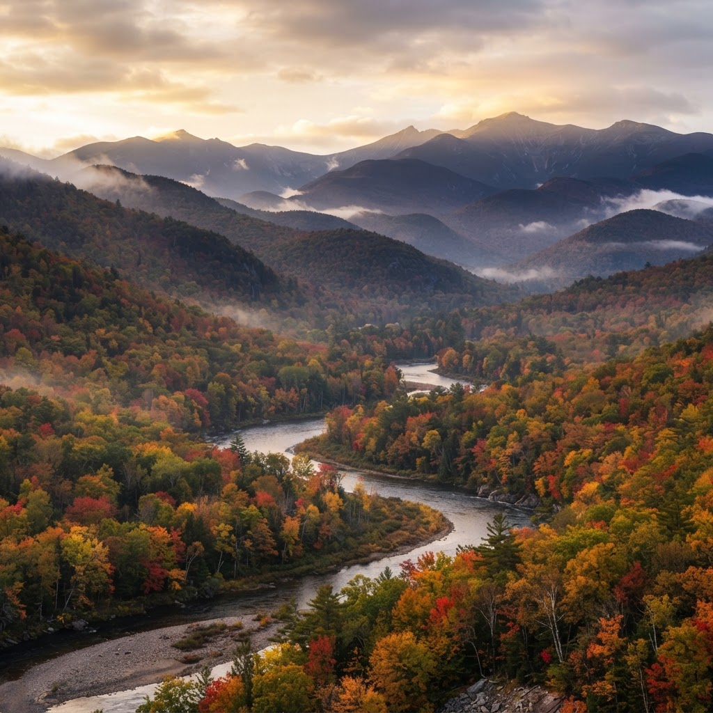 Scenery of The White Mountains, New Hampshire